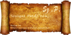Szolgai Petúnia névjegykártya